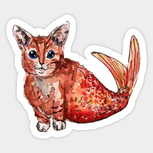 Ginger Purr-maid Sticker